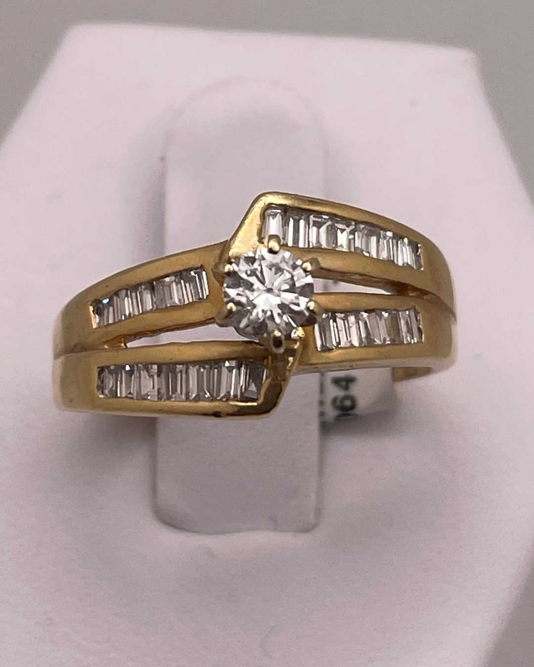 14k White & Yellow Gold 78pt Diamond Ring