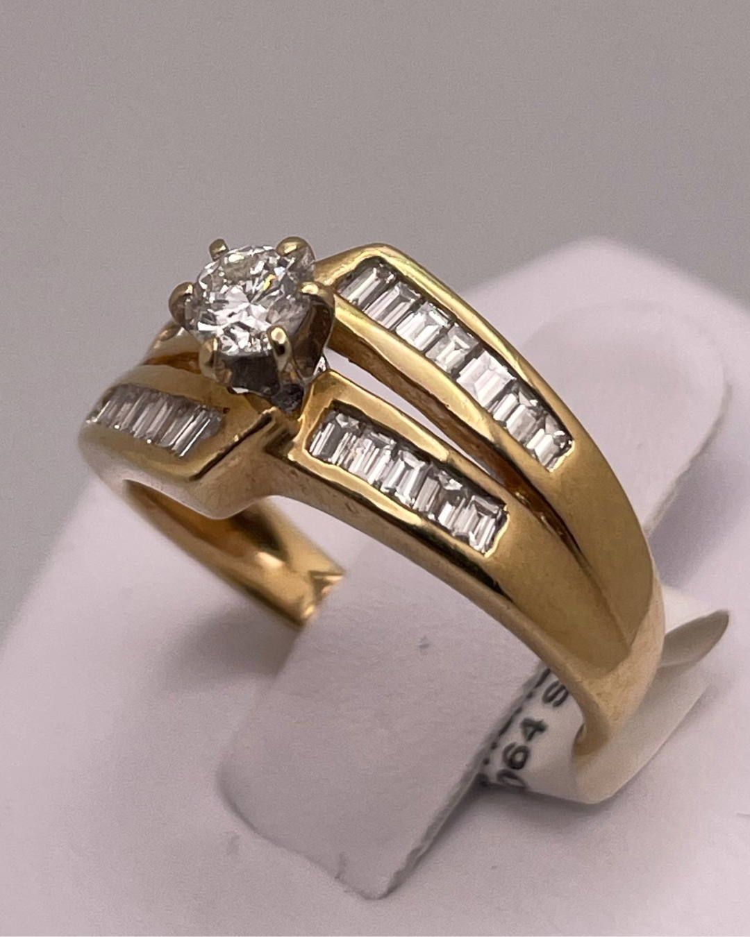 14k White & Yellow Gold 78pt Diamond Ring