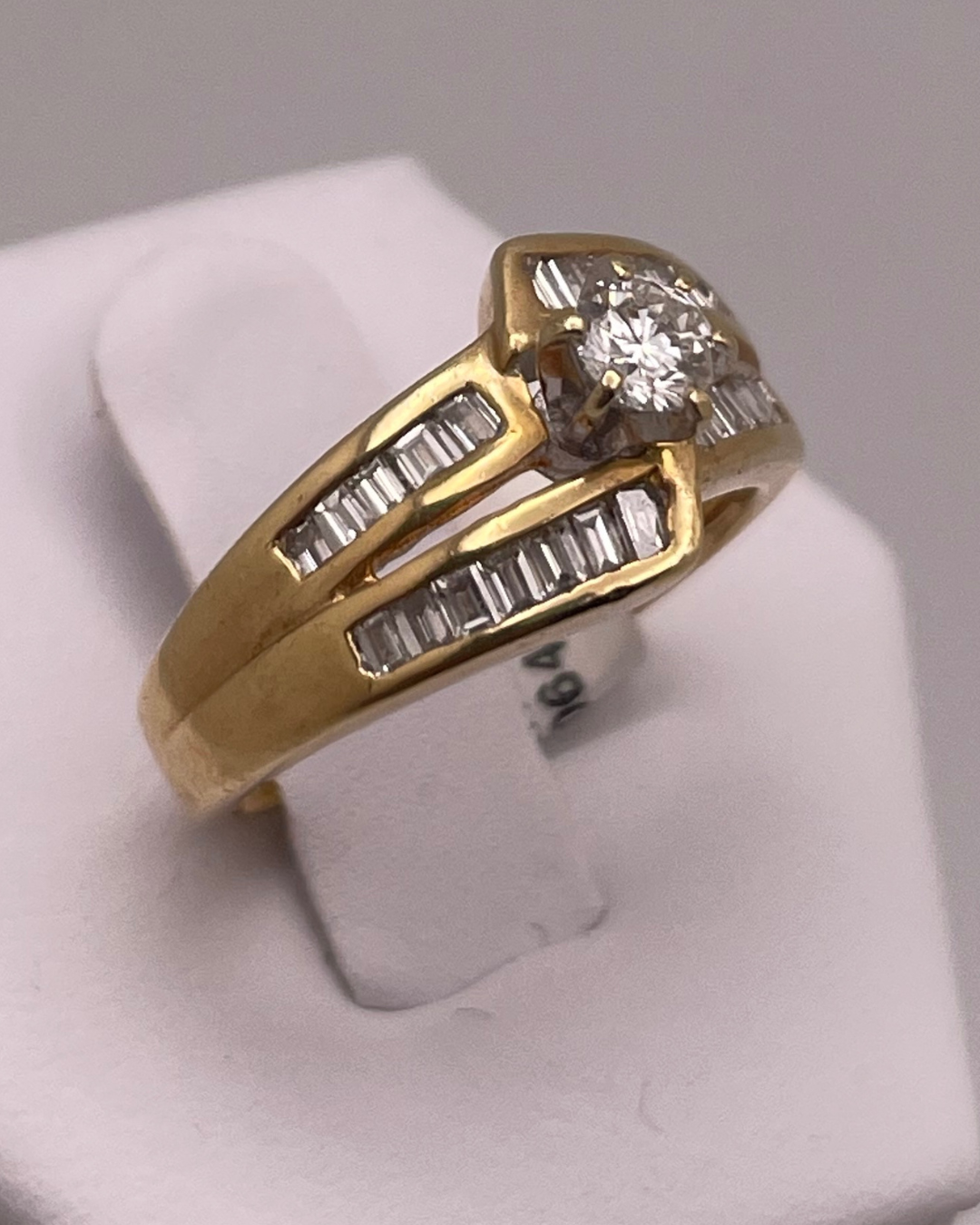 14k White & Yellow Gold 78pt Diamond Ring