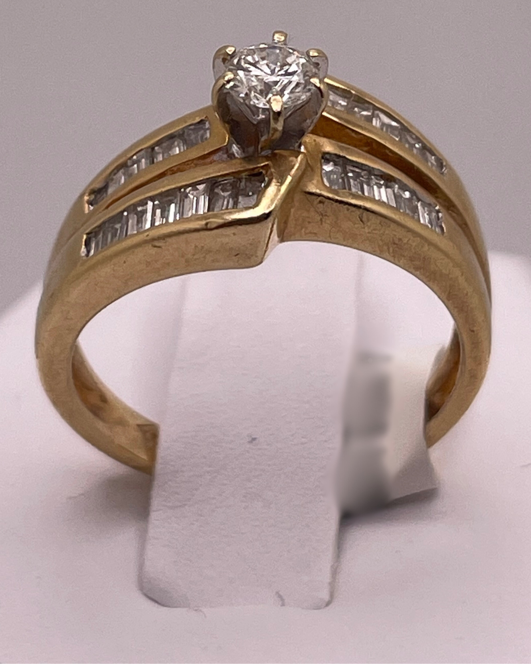 14k White & Yellow Gold 78pt Diamond Ring