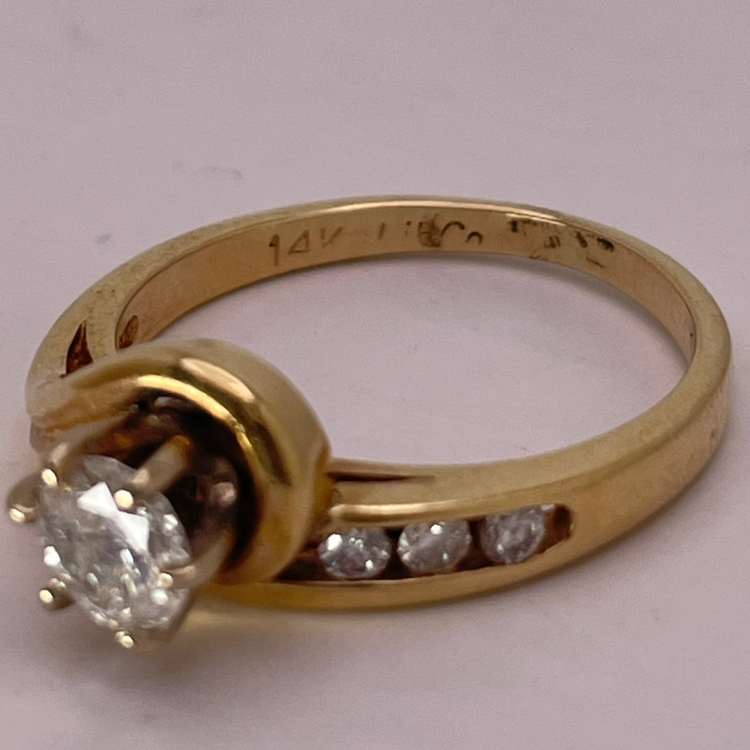 Lady's 14kYellow & White Gold 0.41ct Diamond Ring