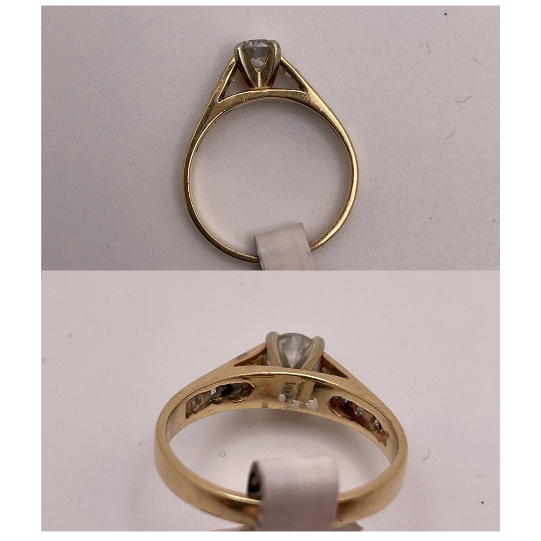 Lady's 14k Yellow & White Gold 0.74ct Diamond Engagement Ring