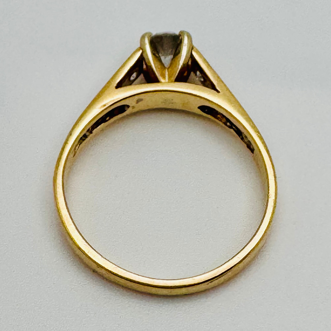 Lady's 14k Yellow & White Gold 0.74ct Diamond Engagement Ring