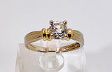 14k White Gold Round Cut 46pt Diamond Solitaire Ring