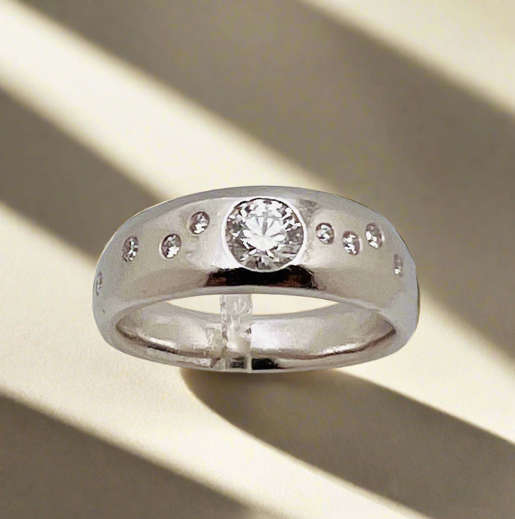 Platinum 52pt Diamond with Accents Band Ring