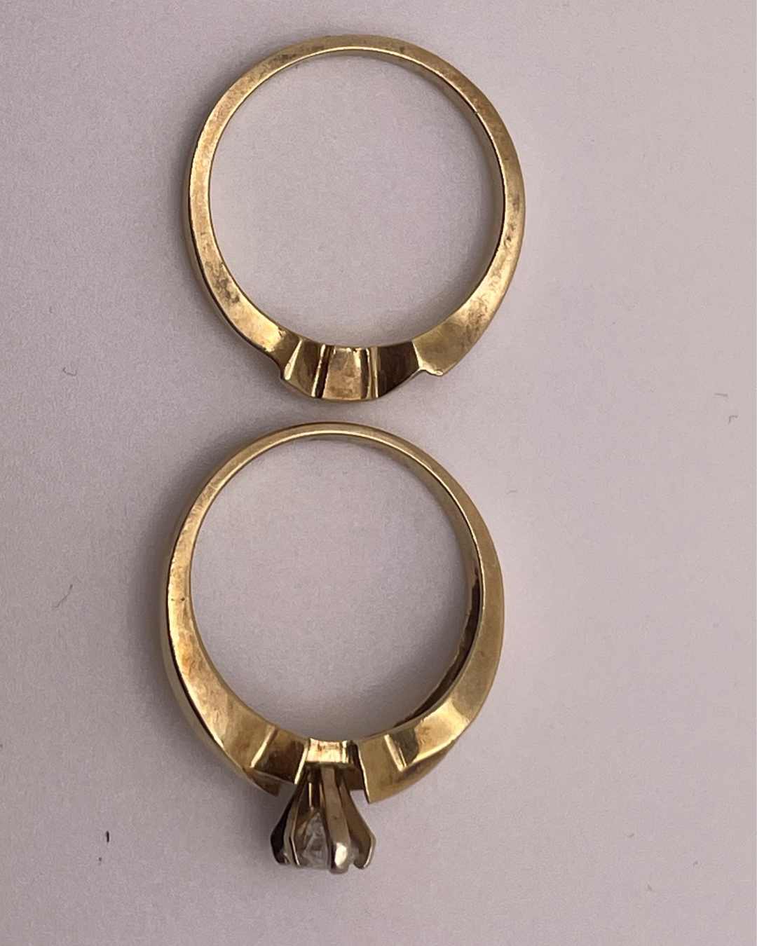 14k Gold 0.53ct Marquise Cut Diamond Ring Set