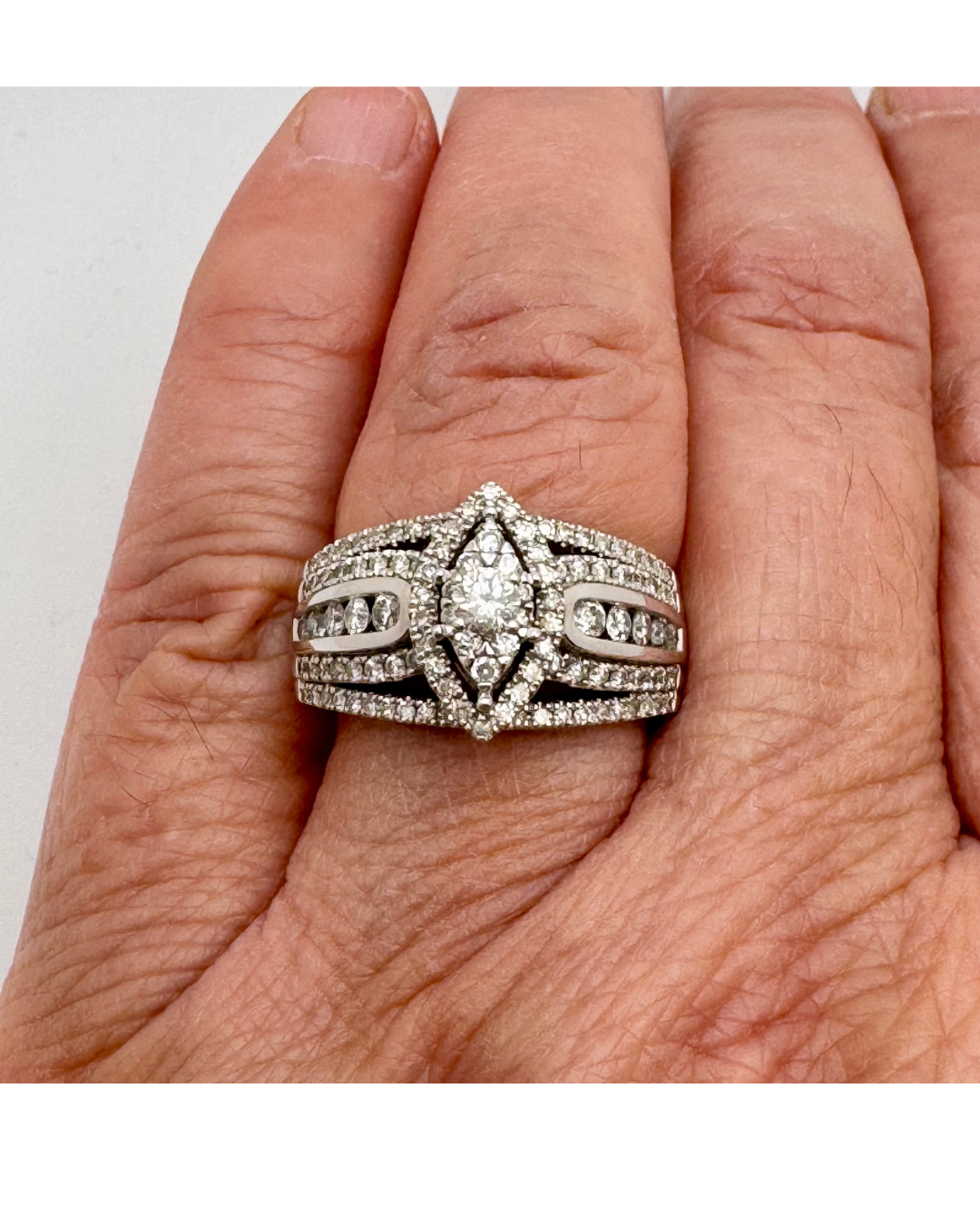 14k White Gold 4.44ct Diamond Ring