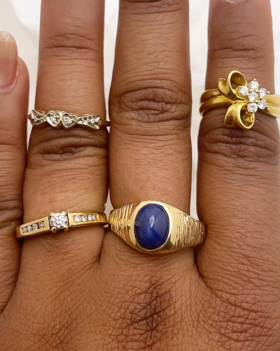 10k Yellow Star Sapphire Ring