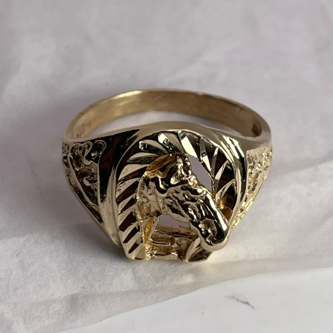 10k Yellow Gold Horseshoe Ring