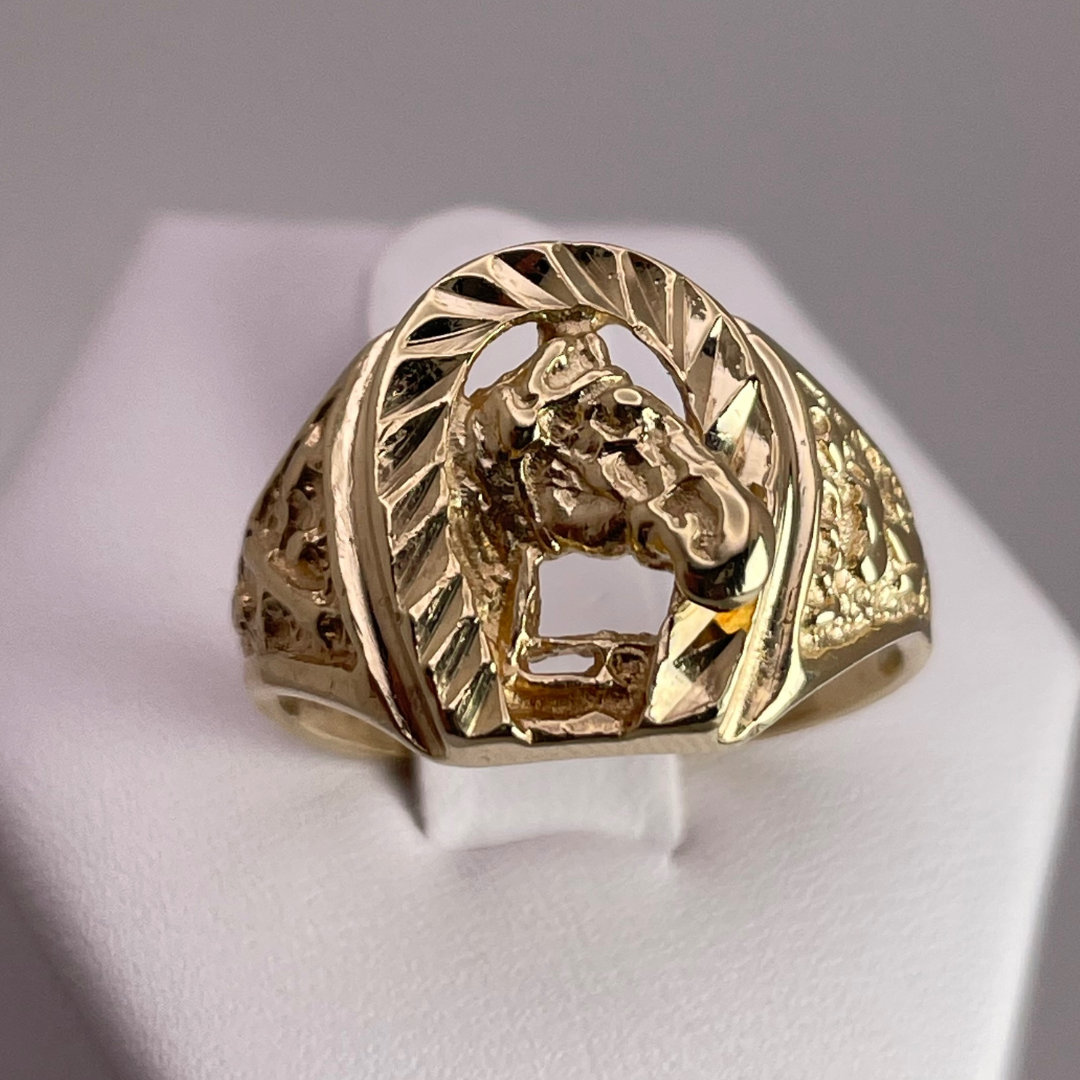 10k Yellow Gold Horseshoe Ring