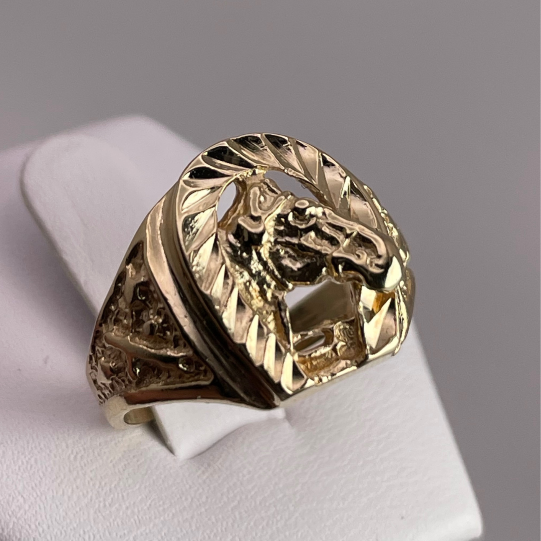 10k Yellow Gold Horseshoe Ring