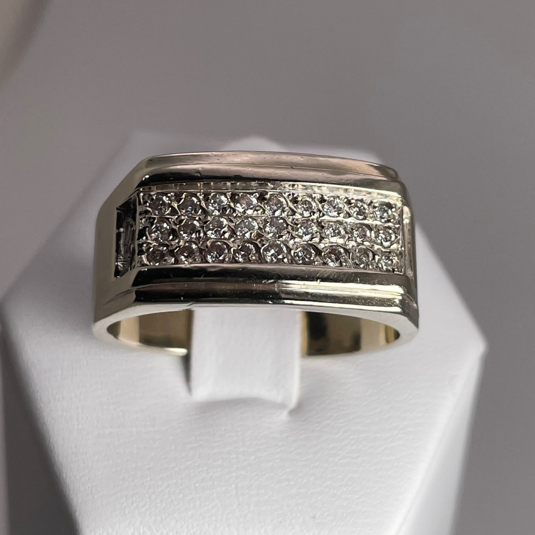 Men's 14k White Gold 0.66ct Diamond Band Ring