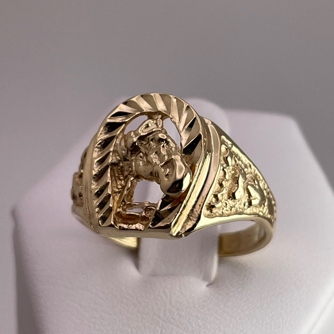 10k Yellow Gold Horseshoe Ring