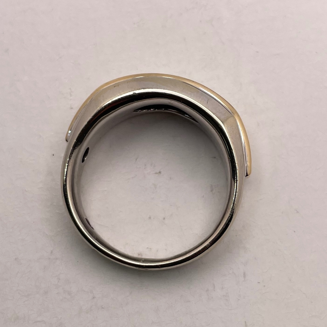 14k Yellow & White Gold 0.62ct Diamond Band Ring