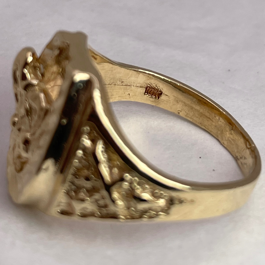 10k Yellow Gold Horseshoe Ring