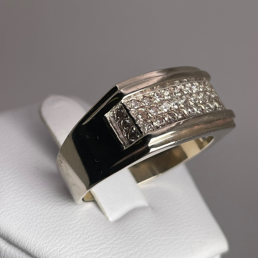 Men's 14k White Gold 0.66ct Diamond Band Ring