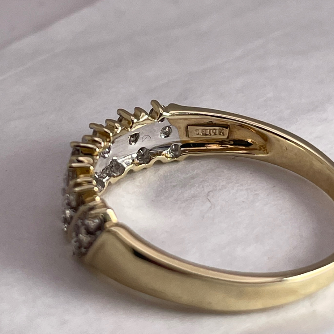 10k Yellow Gold 0.21ct Diamond Ring / Wedding Band