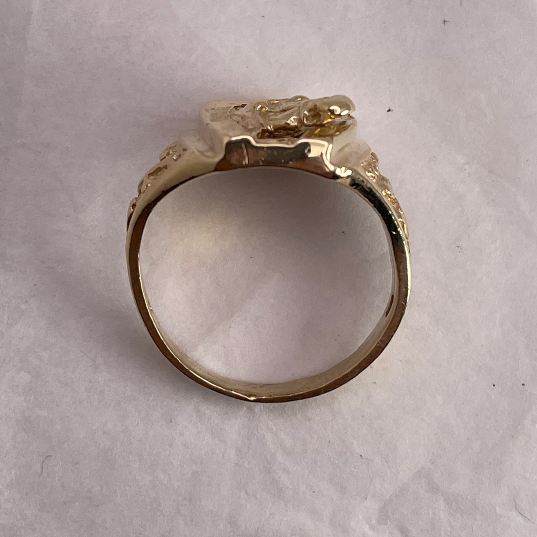 10k Yellow Gold Horseshoe Ring