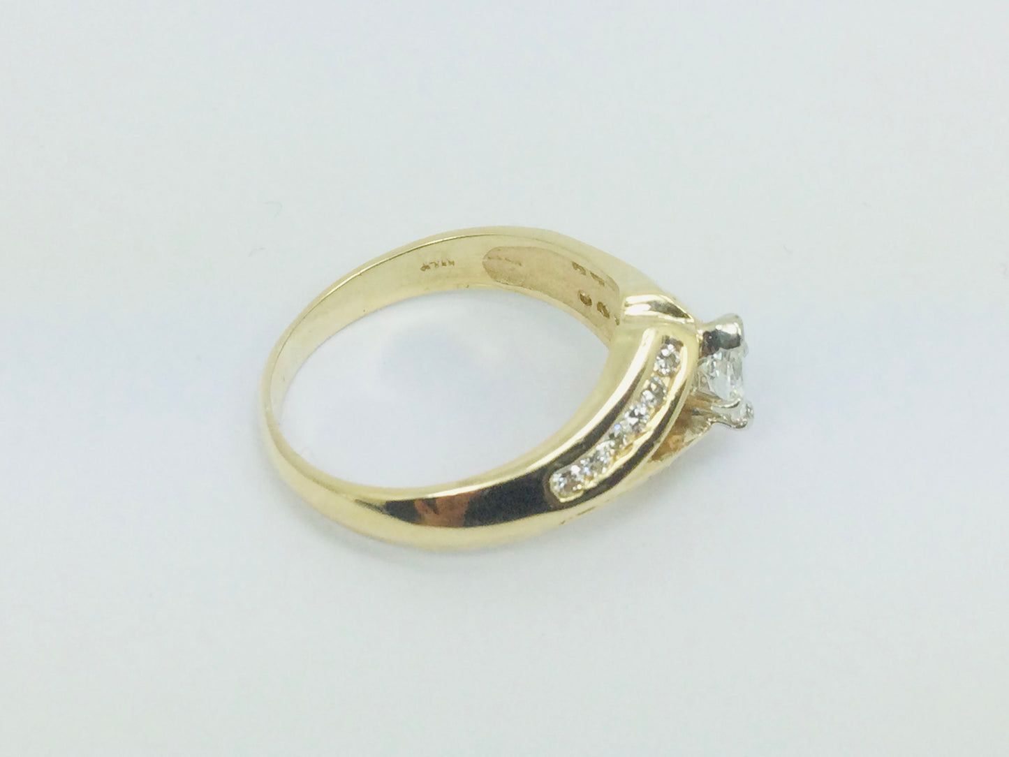 14k Yellow Gold Marquise Cut 0.86ct Diamond Ring