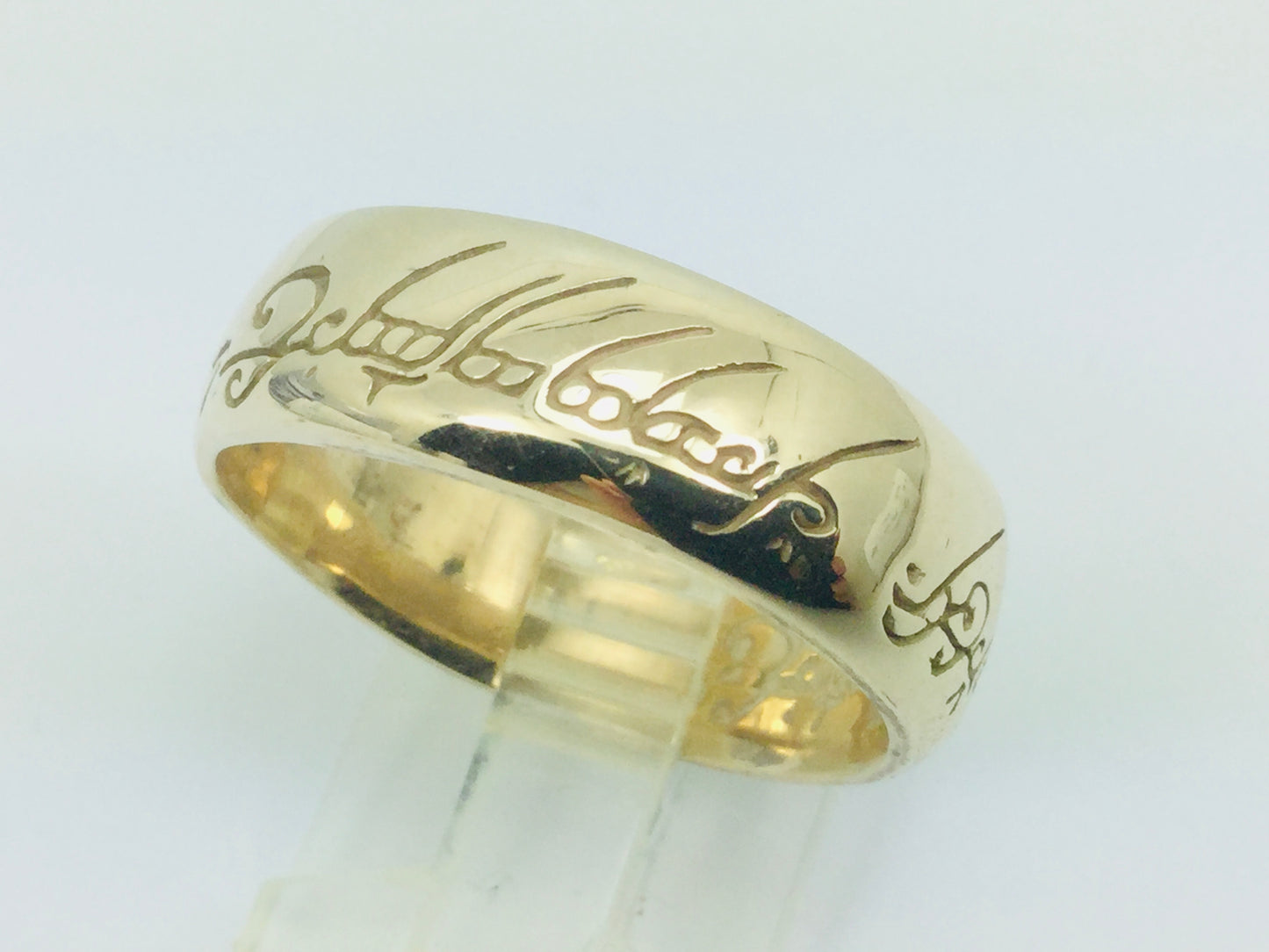 10k Yellow Gold 7.5mm Custom 'Lord of the Rings' Band Ring