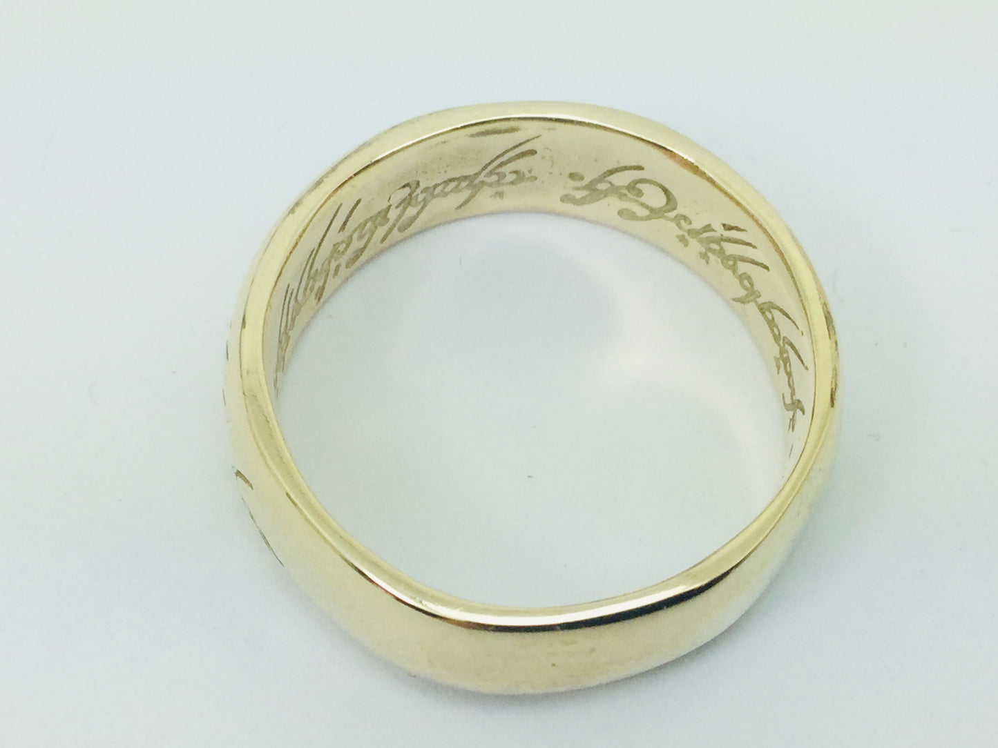 10k Yellow Gold 7.5mm Custom 'Lord of the Rings' Band Ring