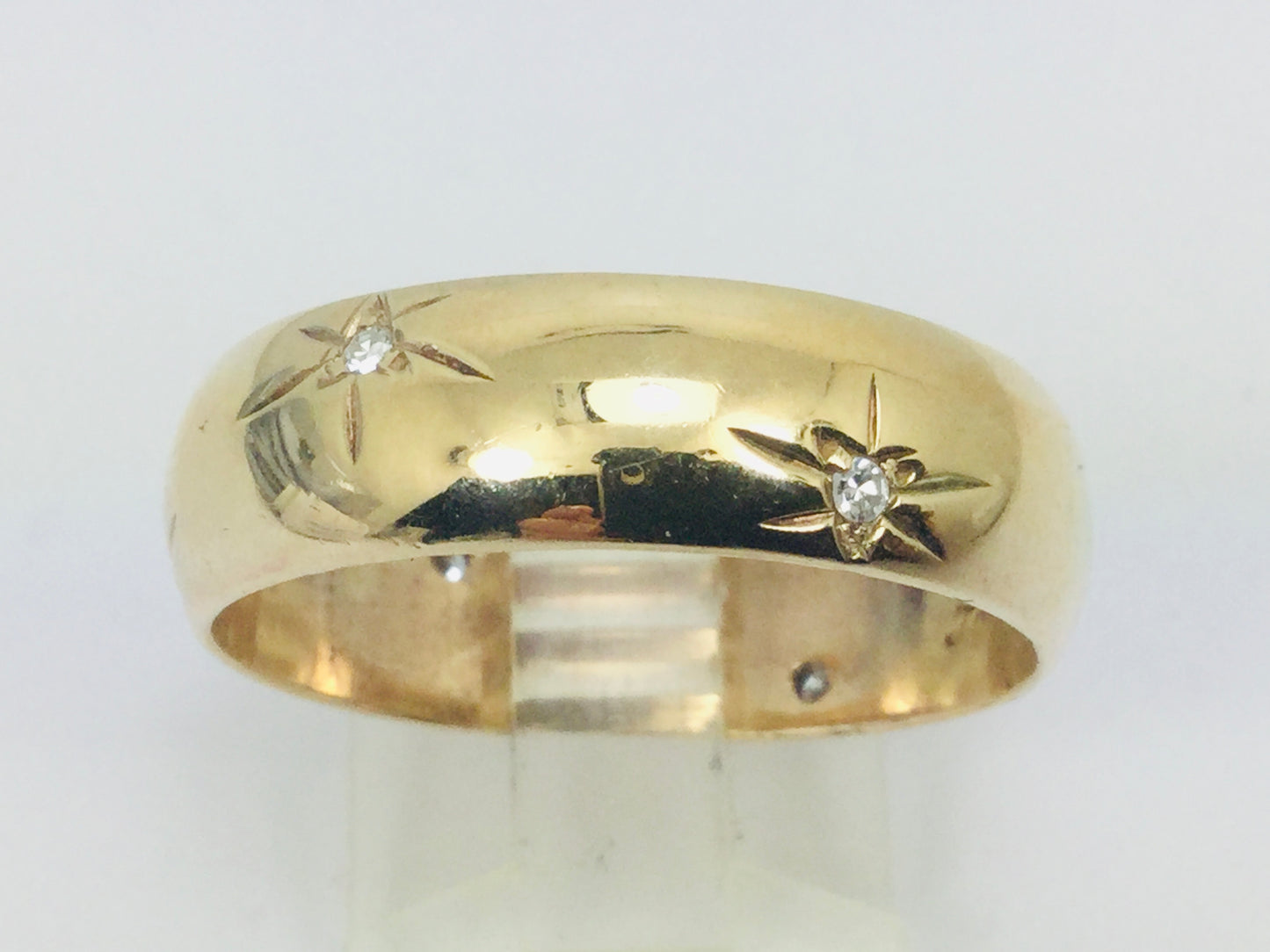 10k Yellow Gold Round Cut 6pt Diamond Eternity Band Ring