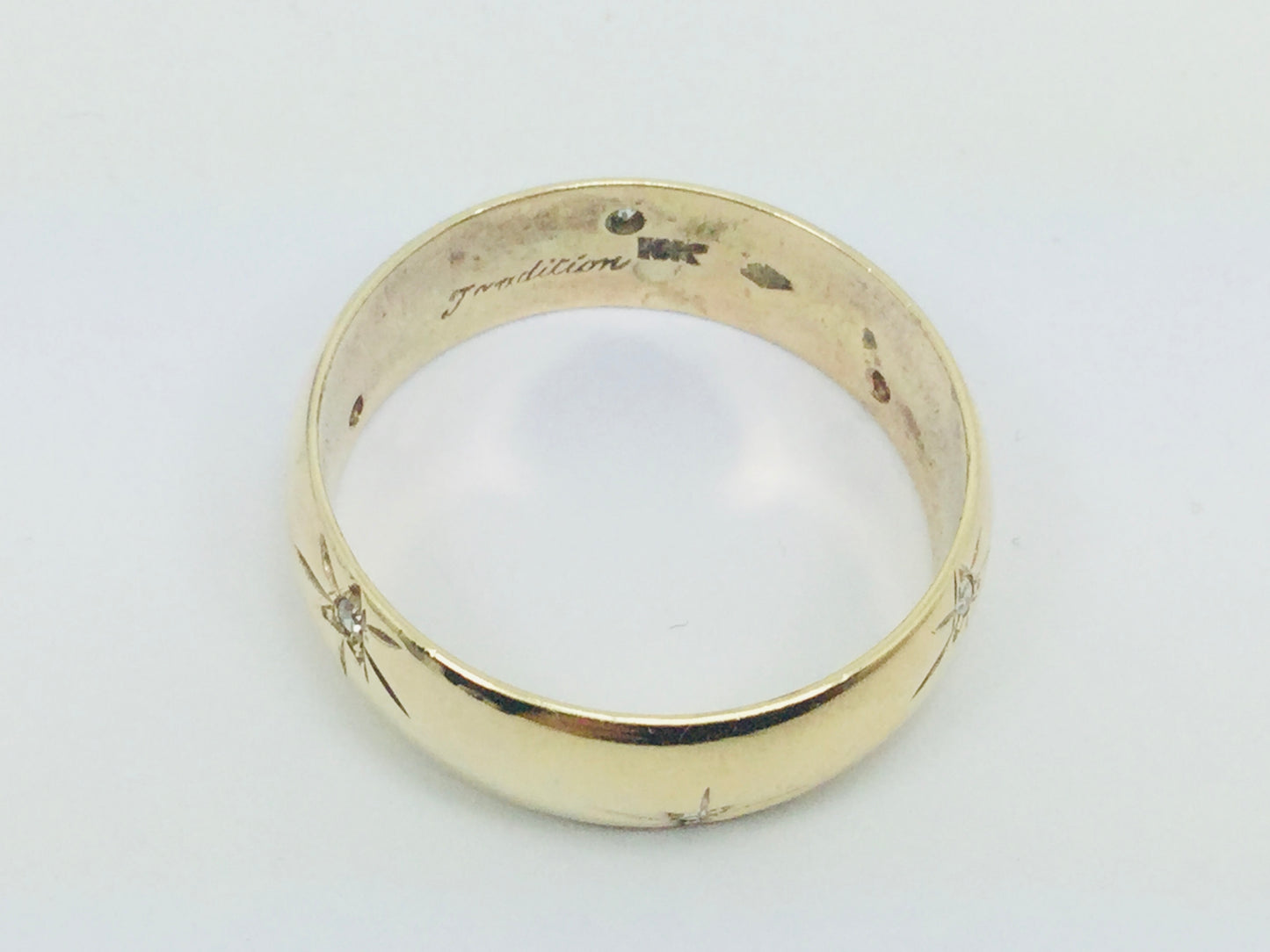 10k Yellow Gold Round Cut 6pt Diamond Eternity Band Ring