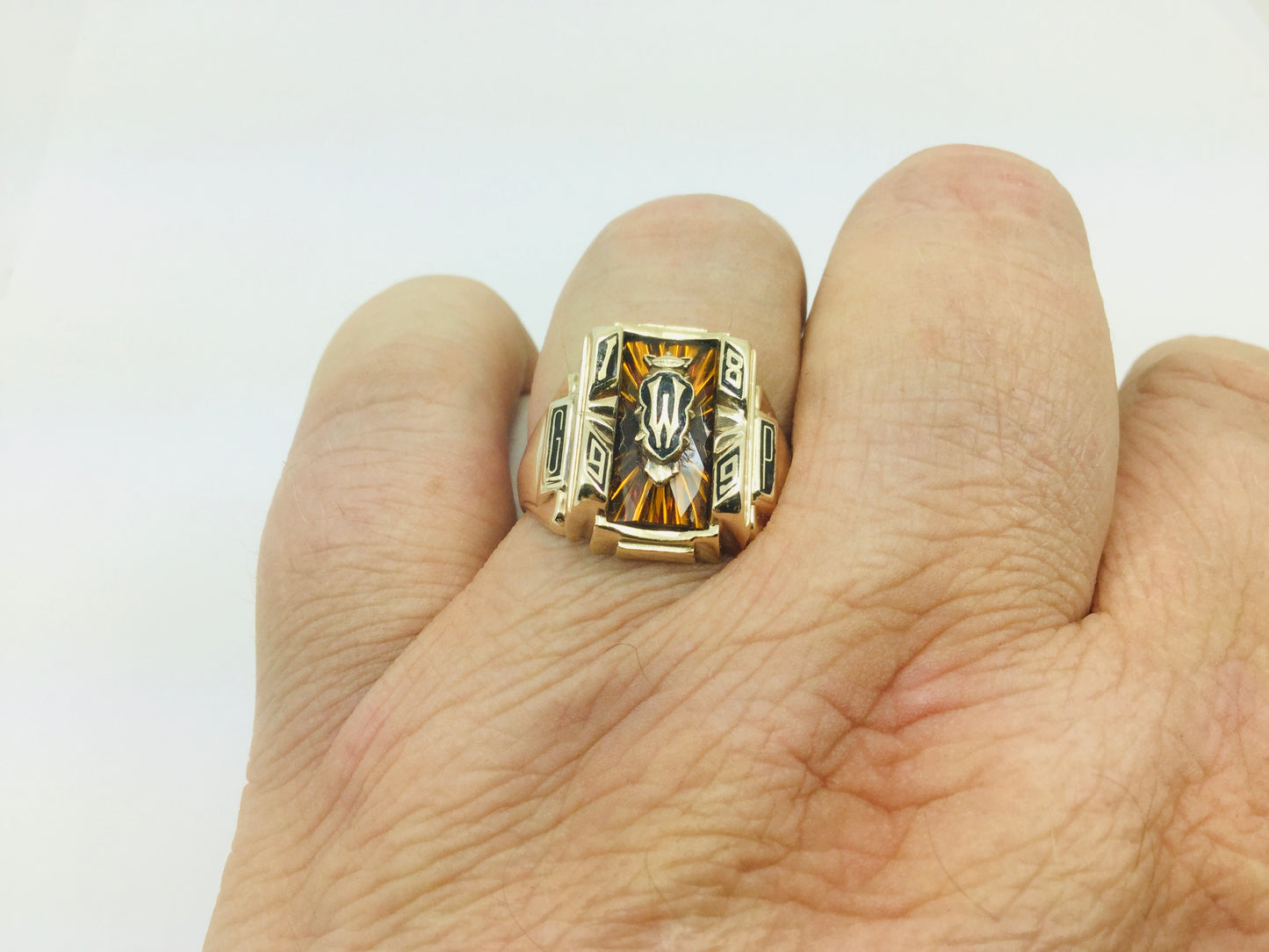 10k Yellow Gold 'GWP' '1899' School Ring