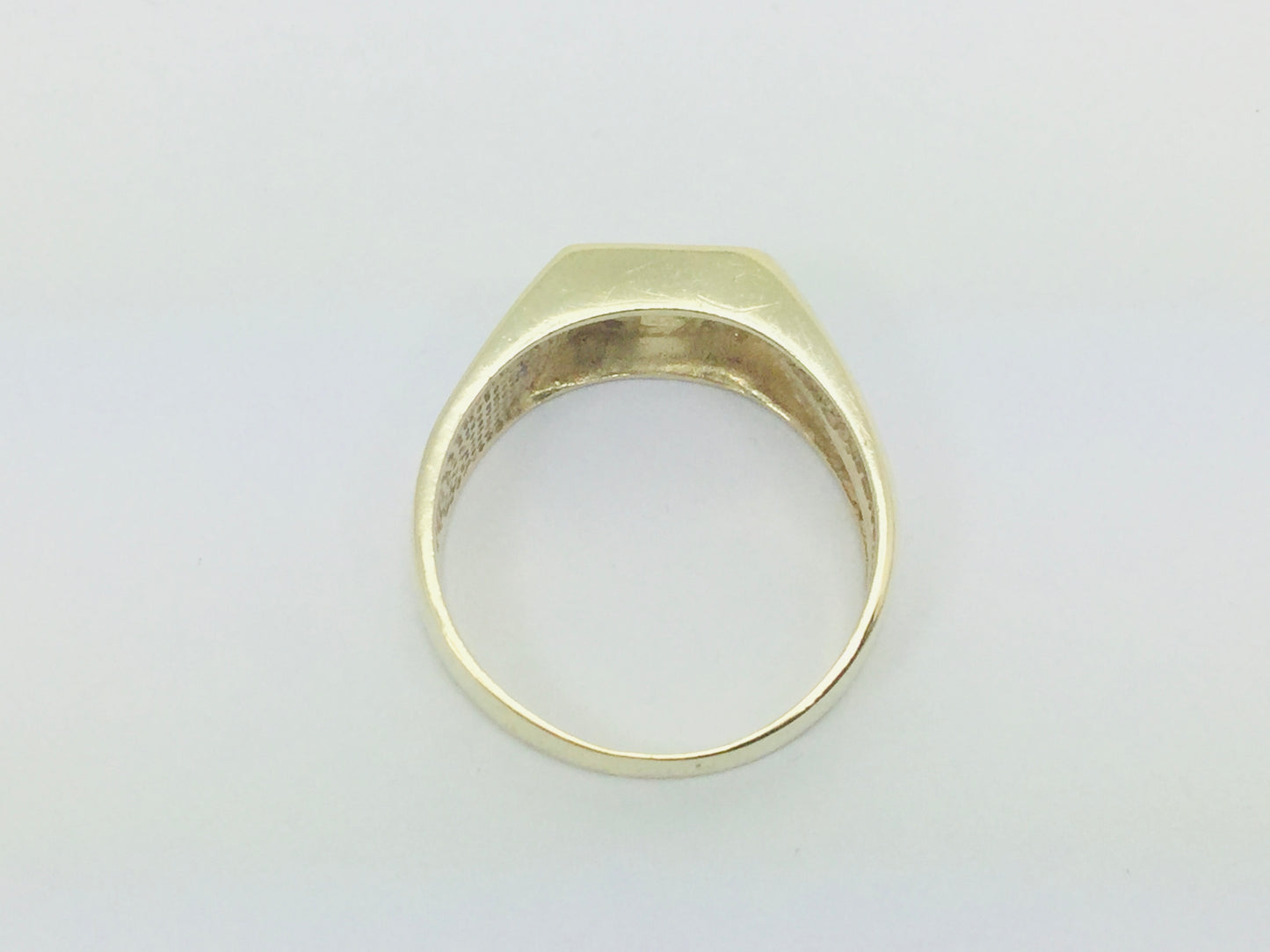 10k Yellow Gold Round Cut 5pt Diamond Letter 'B' Initial Ring
