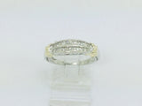 10k White Gold 20pt Diamond Row Set 'Love' Ring