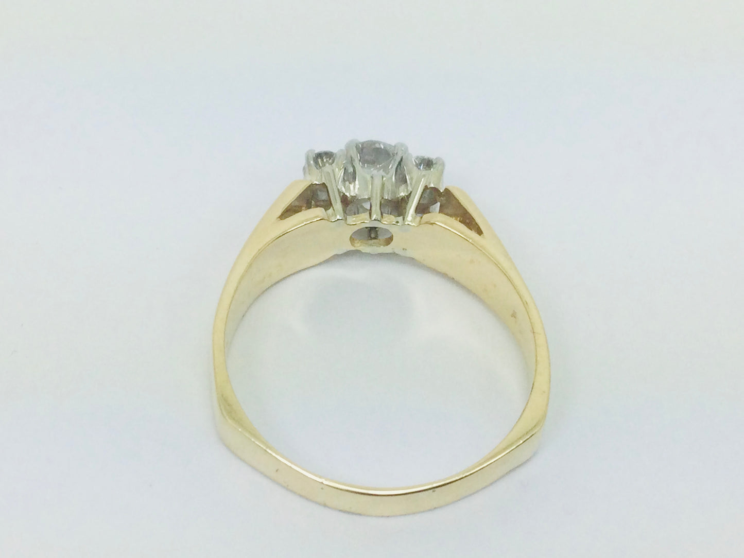 14k Yellow Gold 0.50ct Mine Cut Diamond , 0.78ct TDW Ring