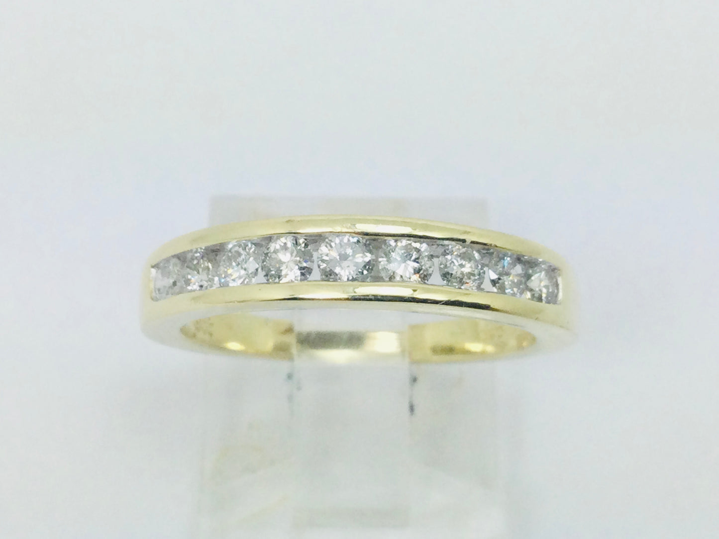 14k Yellow Gold Round Cut 45pt Diamond Channel Set Ring