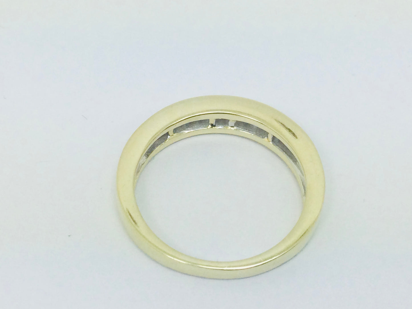 14k Yellow Gold Round Cut 45pt Diamond Channel Set Ring