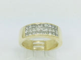 14k Yellow Gold Princess Cut 1.62ct Diamond Row Set Ring