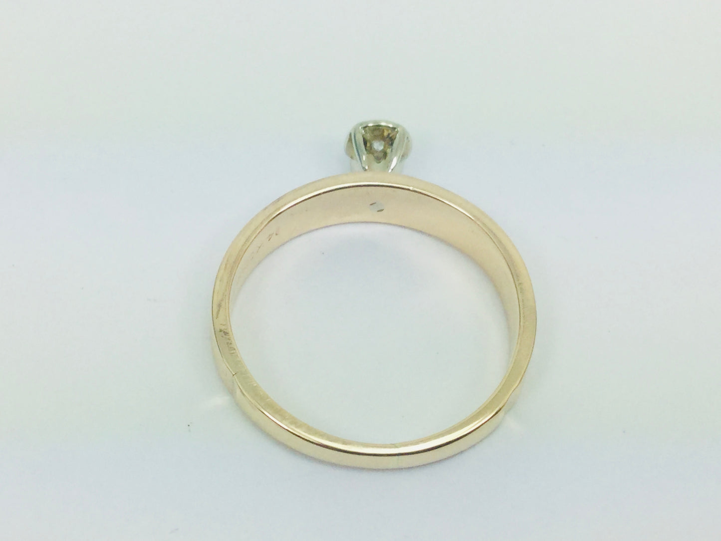 14k Yellow Gold Round Cut 4pt Solitaire Diamond Ring