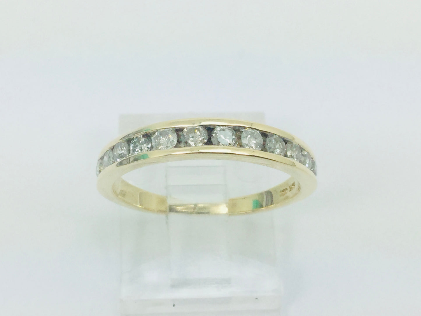 10k Yellow Gold Round Cut 48pt Channel Set Diamond Ring