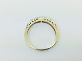 10k Yellow Gold Round Cut 18pt Channel Set Diamond Ring