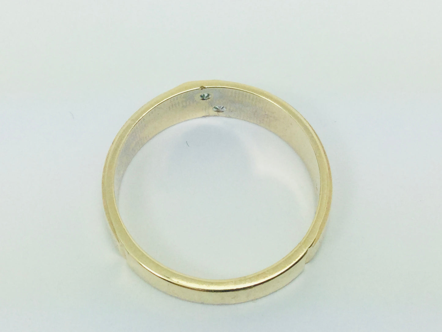 10k Yellow Gold Round Cut 3pt Diamond Row Set Band Ring
