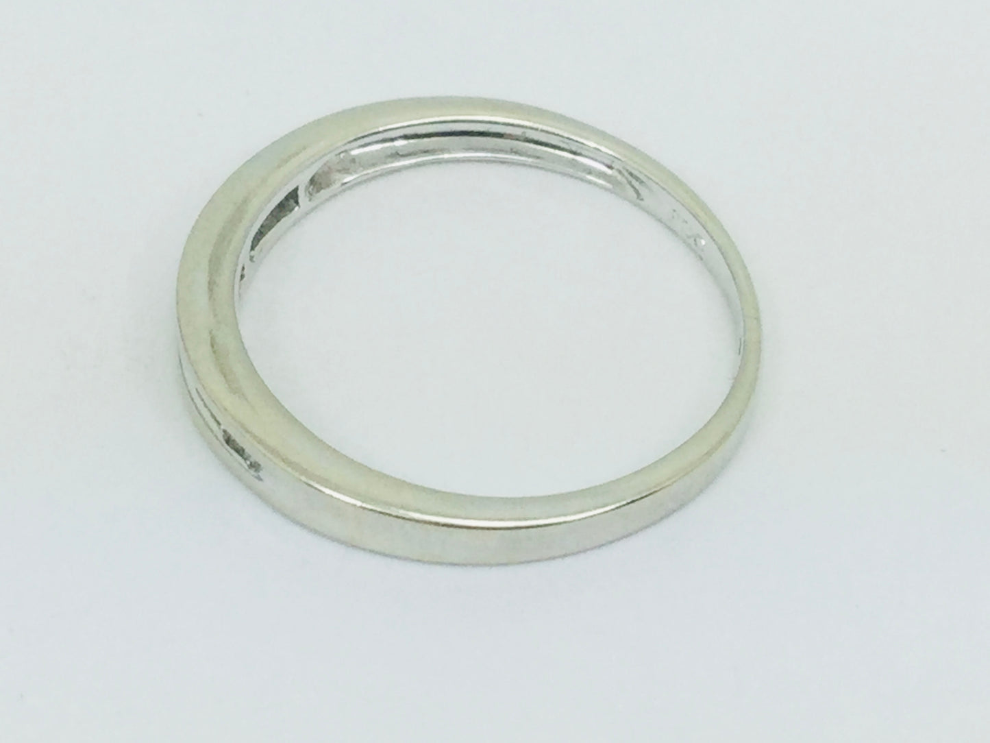 14k White Gold Baguette Cut 18pt Channel Set Diamond Band Ring