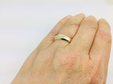 14k Solid Yellow Gold 5.5mm Hammered Band Ring