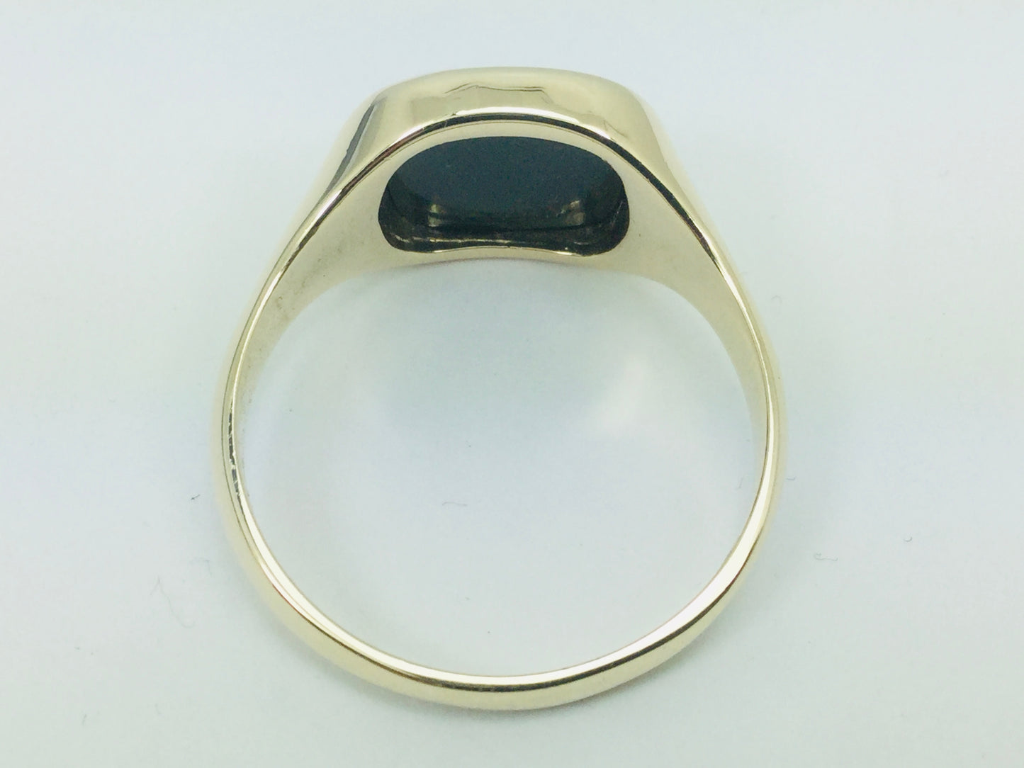 14k Yellow Gold Square Cut Bloodstone Ring