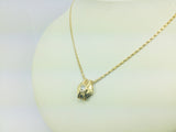 14k Yellow Gold Round Cut 10pt Diamond Solitaire Necklace