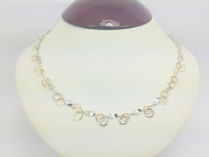 14k Rose and White Gold Chain Necklace