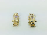 14k Yellow Gold Garnet, Amethyst, Blue Topaz, Peridot & Citrine Clip-On Earrings