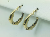 10k Yellow Gold Round Circular Dolphin Hoop Earrings