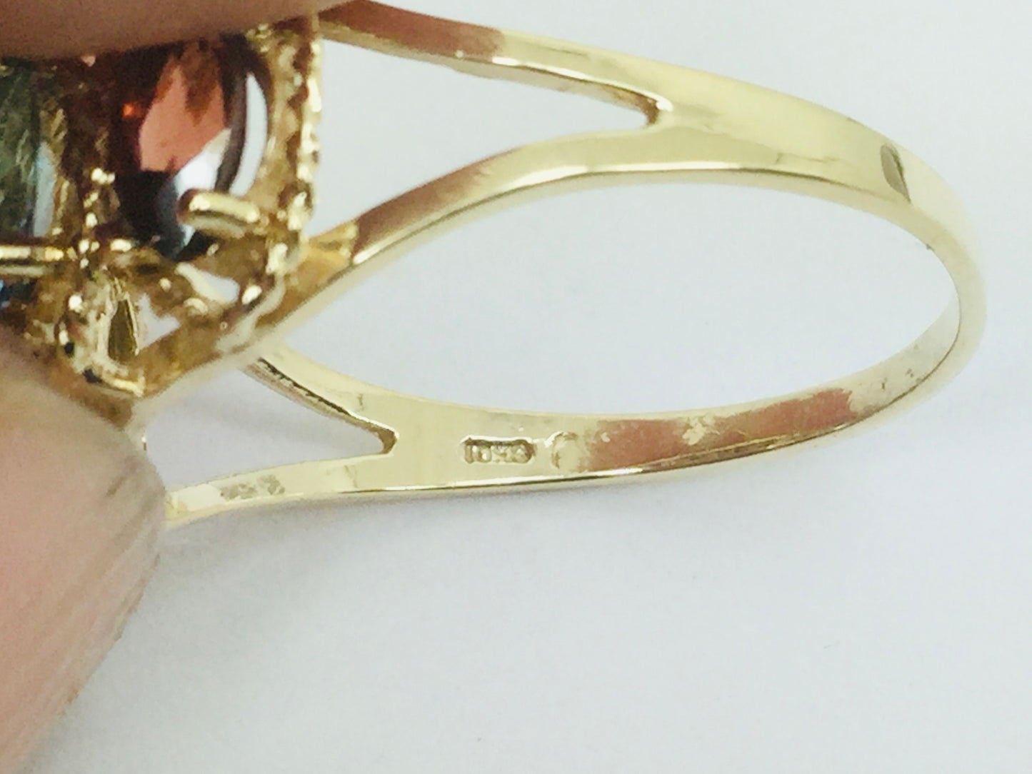 10k Yellow Gold Marquise Cut 5 Stone Family Ring