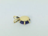14k Yellow Gold Oval Cut 0.5ct Amethyst Pendent