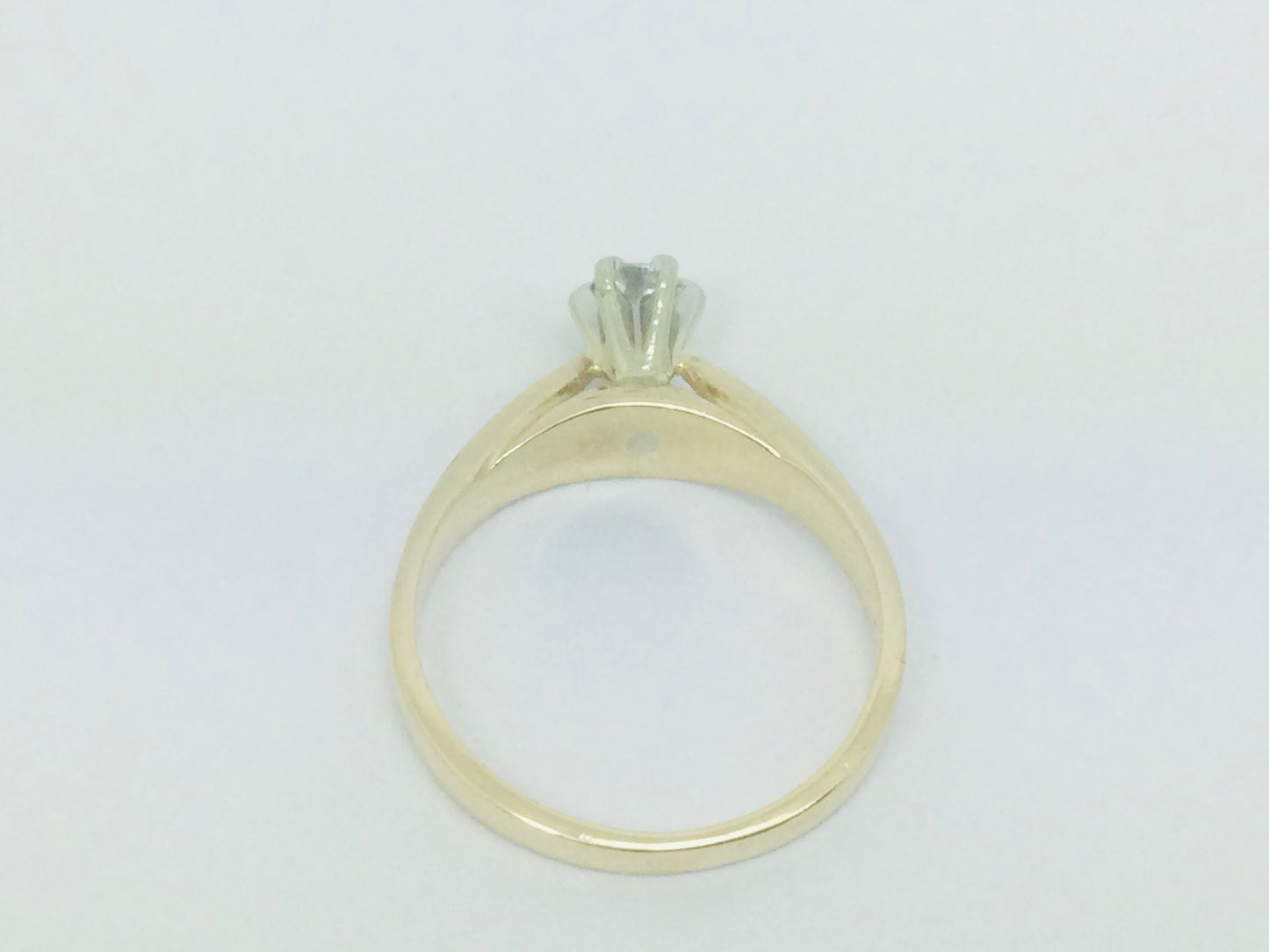 14k Yellow Gold Round Cut 30pt Diamond Solitaire Ring