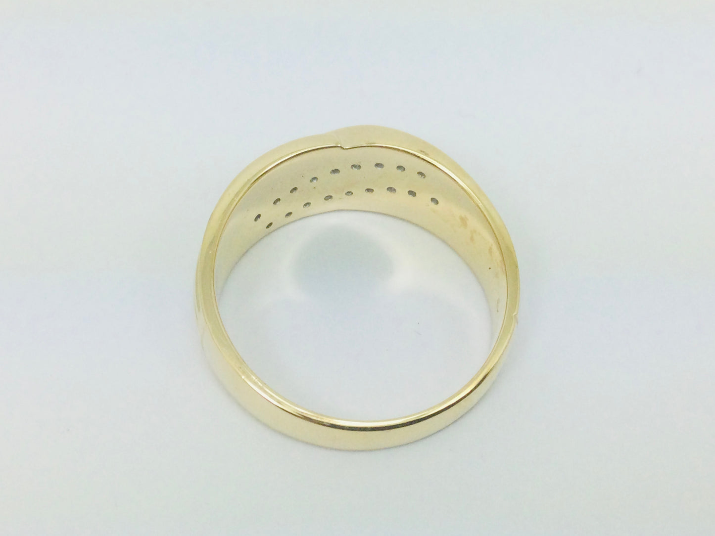 14k Yellow Gold Round Cut 0.5c0t Diamond Row Set Ring
