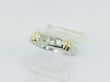 14k White Gold Princess Cut 20pt Diamond Row Set Band Ring